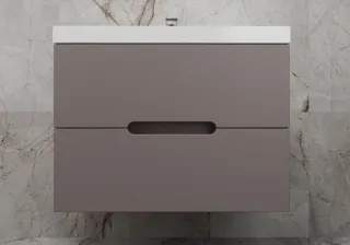 Подвесная тумба под раковину Style Line Матис ЛС-00002298 80 см тауп тёмный